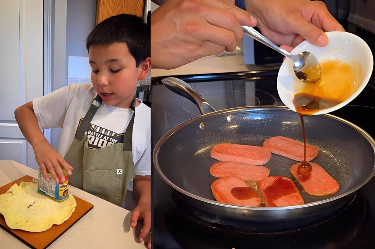 frypan telur dan daging