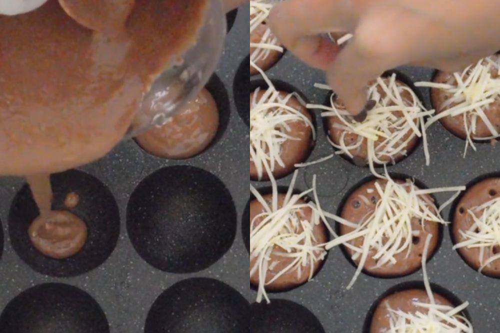 kue cubit cokelat oatmeal