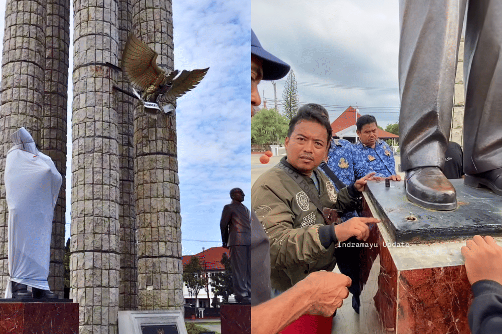Bikin Heboh, Ini Penyebab Patung Soekarno Miring di Indramayu.png