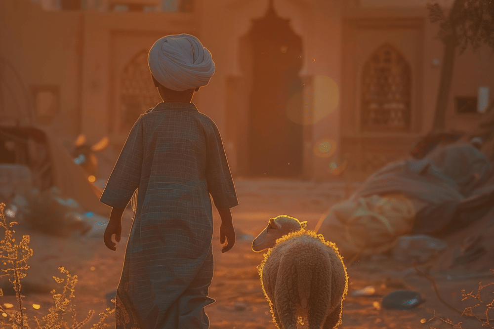 Ilustrasi Sahabat Nabi: Bilal bin Rabah saat kecil