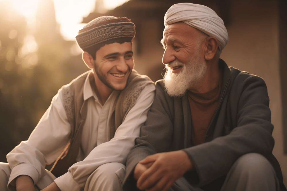 Ilustrasi kedua sahabat nabi