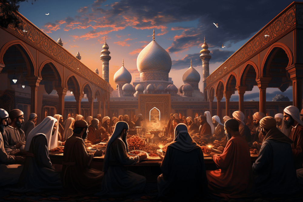 Ilustrasi mengumandangkan salat