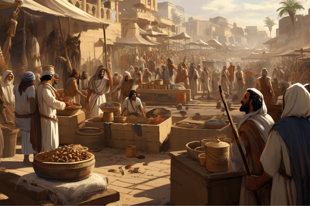 Ilustrasi pasar zaman rasulullah
