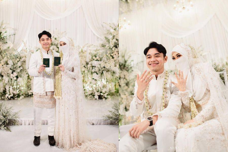 Gaya Tinandrose di Acara Pernikahannya dengan Fiki Naki 