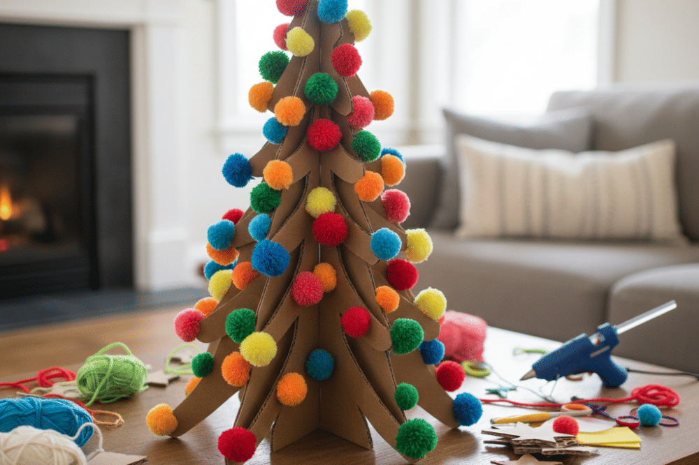 DIY Pohon Natal dari Kardus