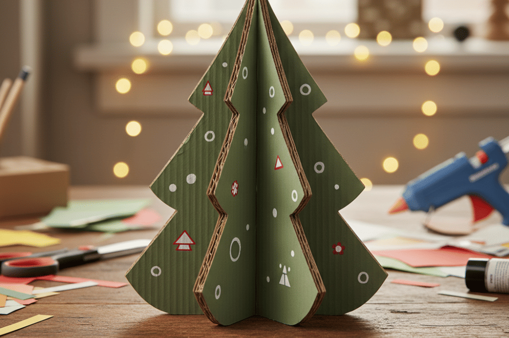 DIY Pohon Natal dari Kardus