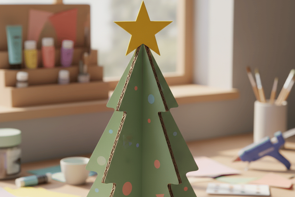 DIY Pohon Natal dari Kardus