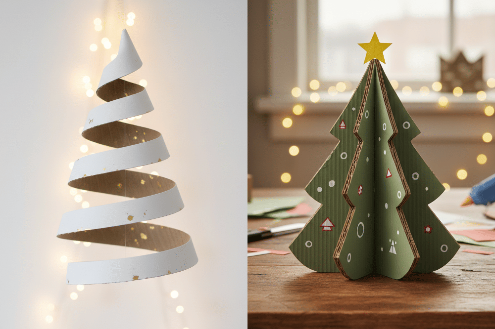 DIY Pohon Natal dari Kardus