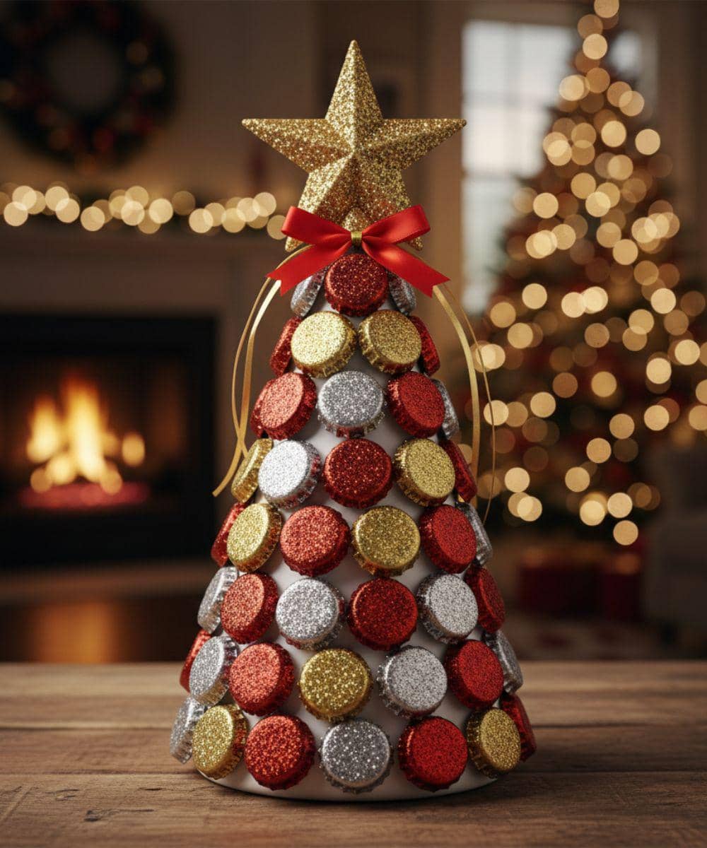 DIY Pohon Natal dari Tutup Botol