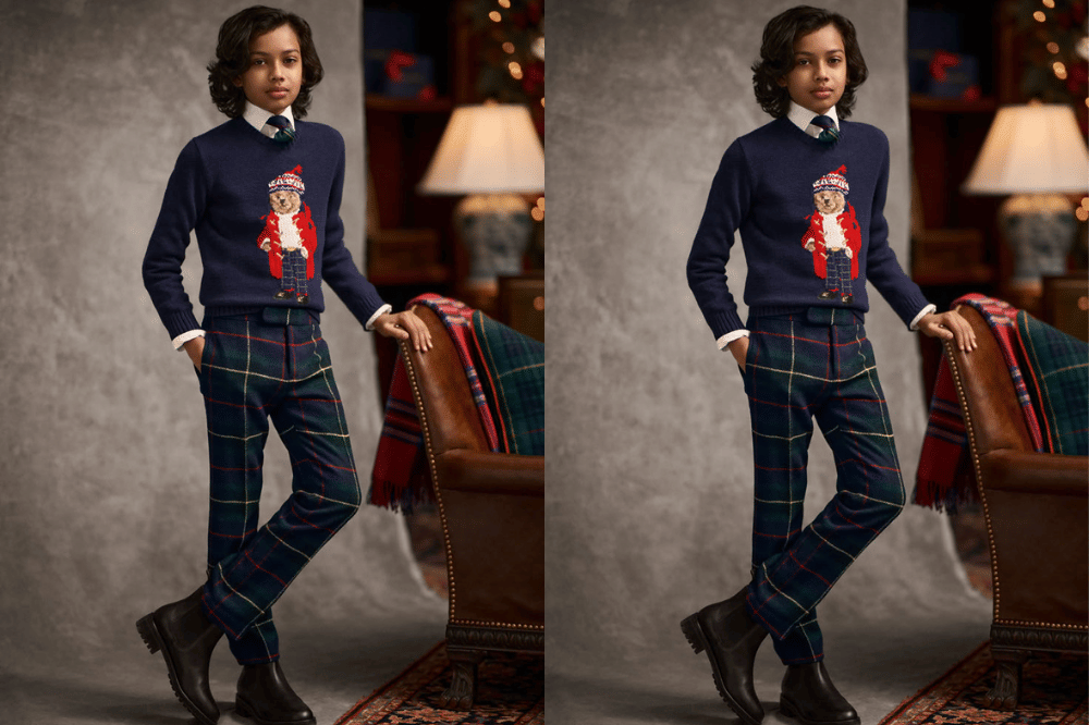 Model baju Natal remaja laki-laki 2025 pakai sweater, kemeja, dan loafers