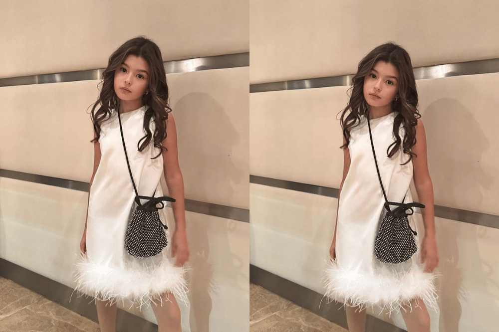 Model baju Natal remaja perempuan 2025 pakai mini dress putih