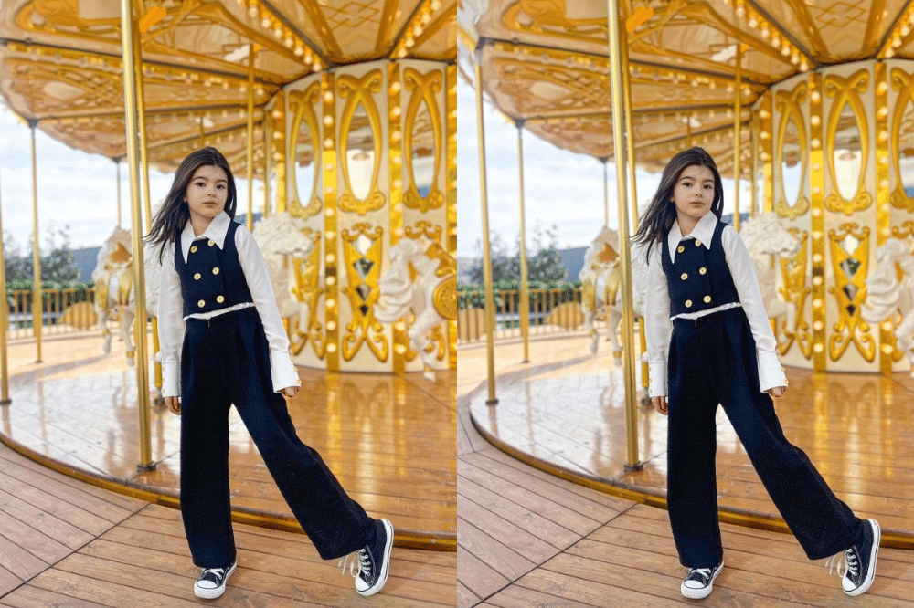 Model baju Natal remaja perempuan 2025 dengan tema hitam dan putih