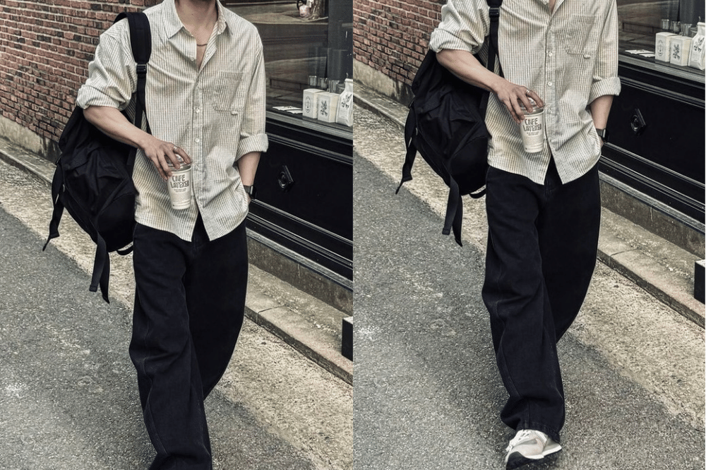 Model baju Natal remaja laki-laki 2025 pakai kemeja dan loose pants