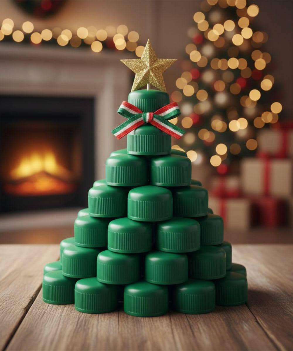 DIY Pohon Natal dari Tutup Botol