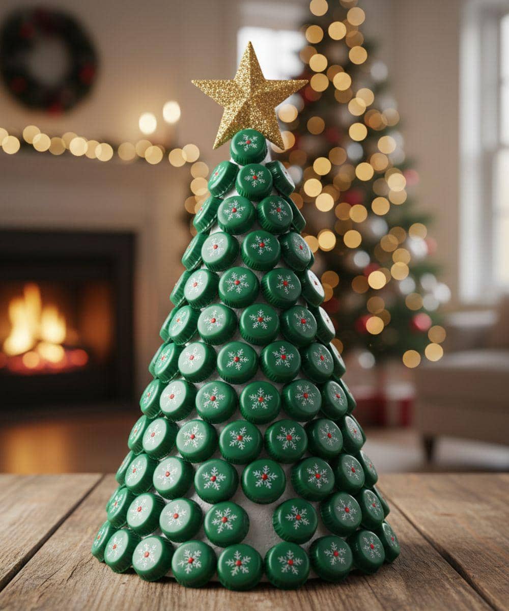 DIY Pohon Natal dari Tutup Botol