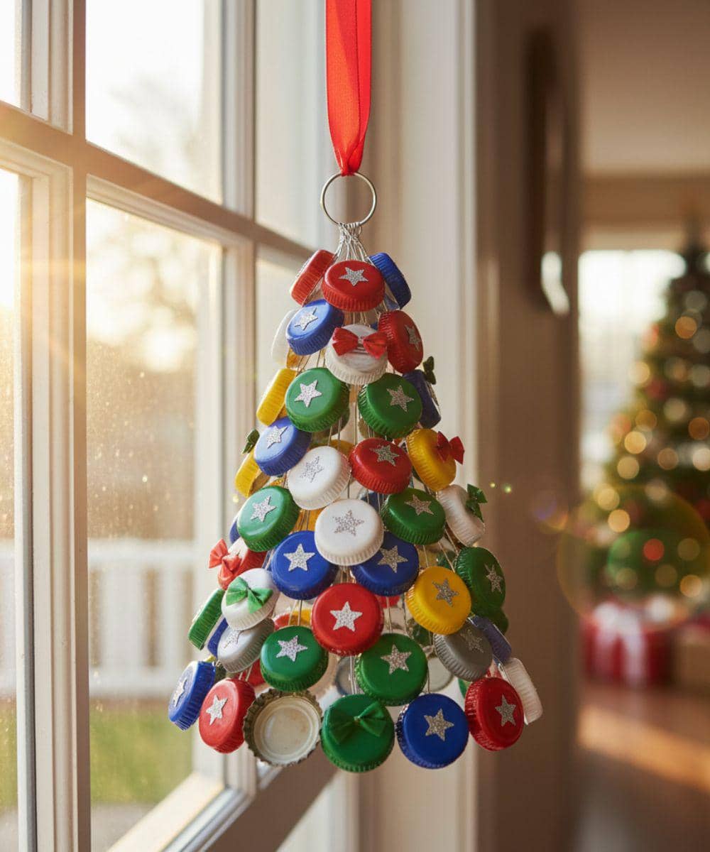 DIY Pohon Natal dari Tutup Botol