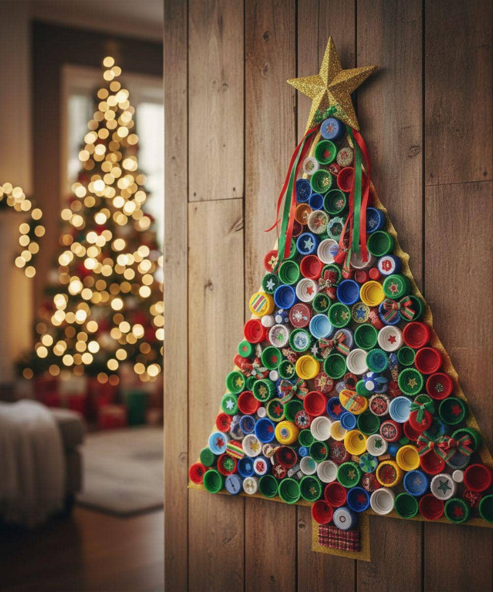 DIY Pohon Natal dari Tutup Botol