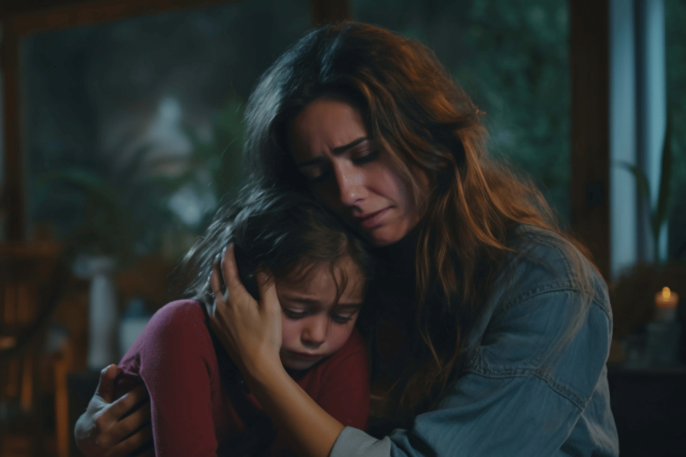 Mama dan anak meminta maaf