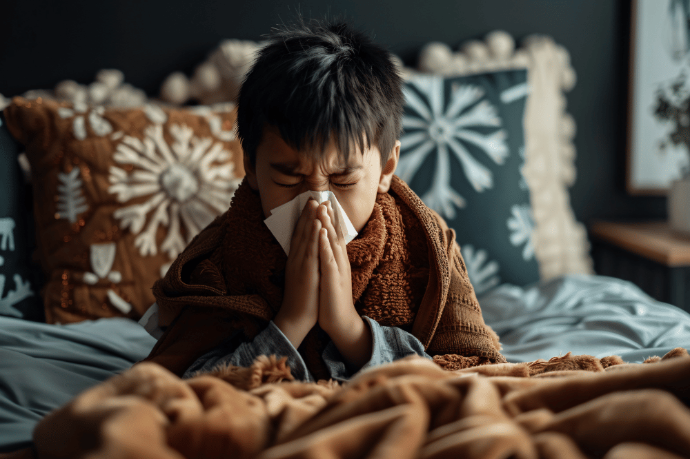 anak sedang mengalami hidung tersumbat