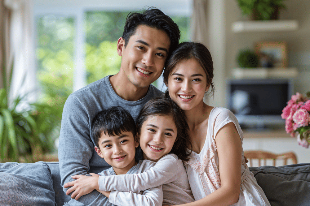Ilustrasi keluarga bahagia
