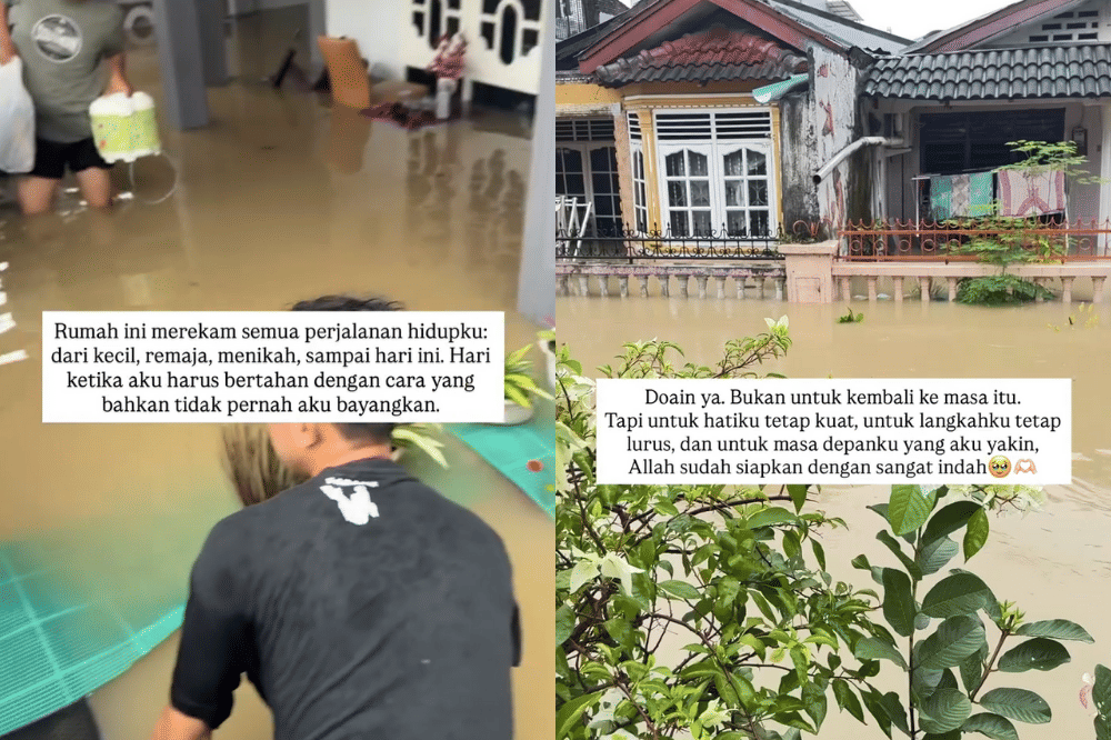 Rumah Orangtua Wardatina Mawa Terkena Banjir