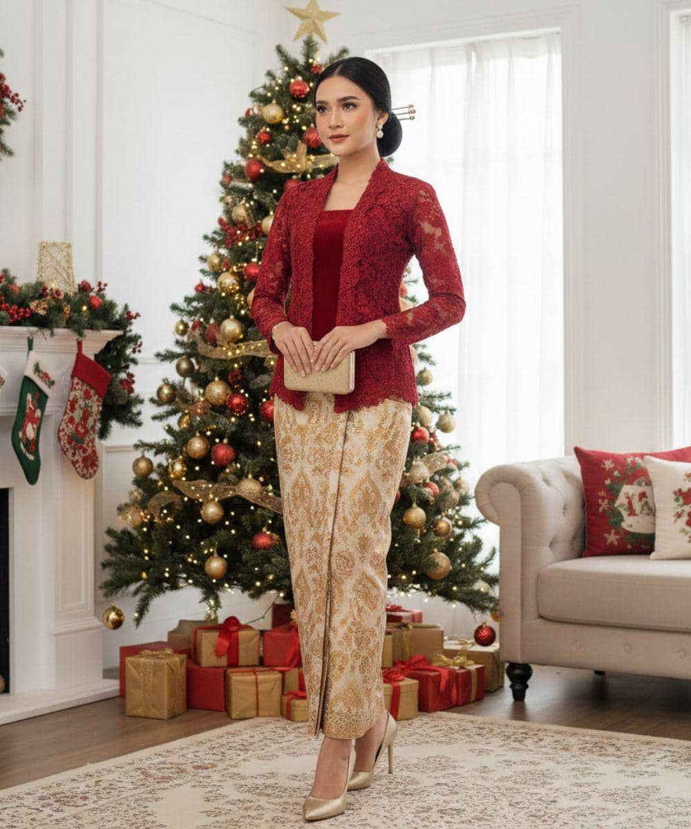 Inspirasi Kebaya Brokat Elegan untuk Natal