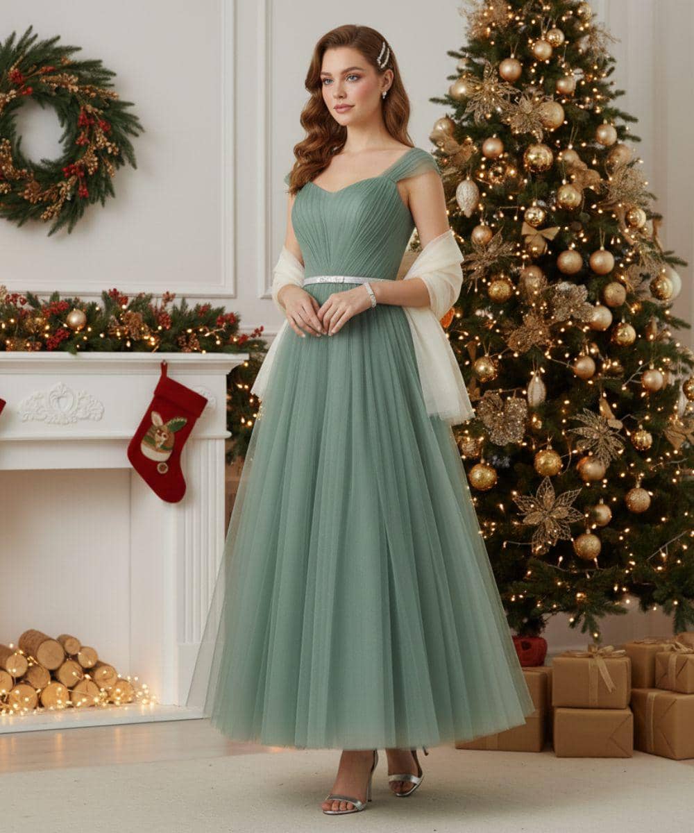 Inspirasi Dress Natal Warna Sage