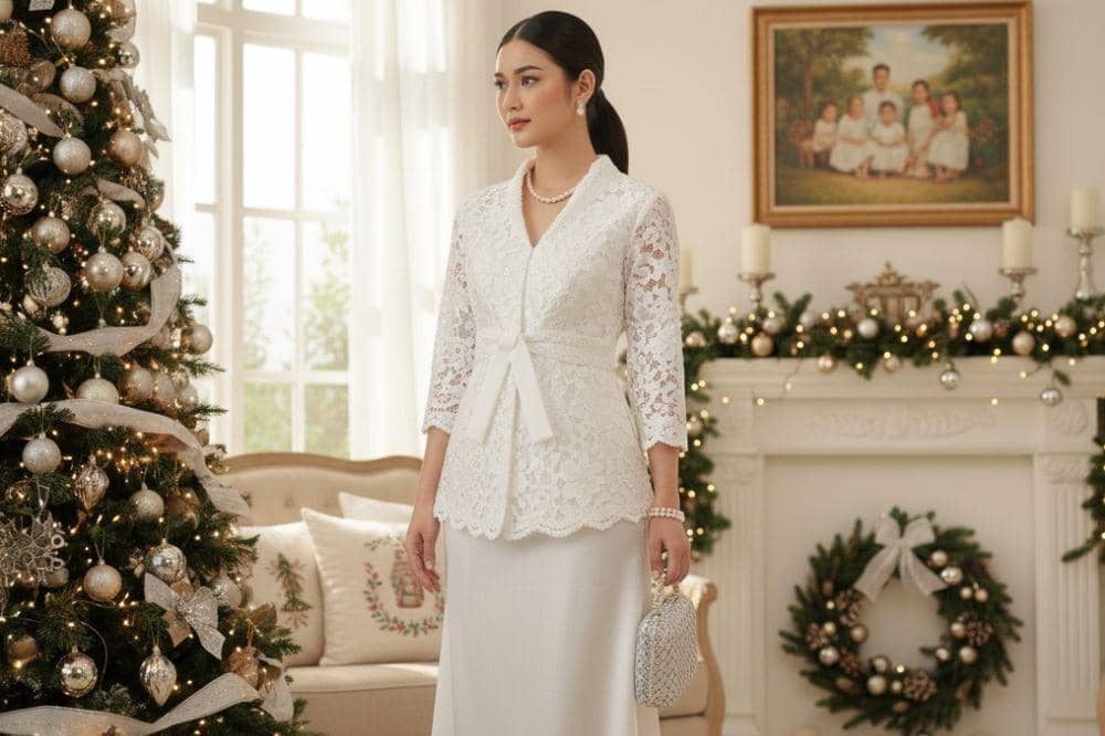 Inspirasi Kebaya Brokat Elegan untuk Natal