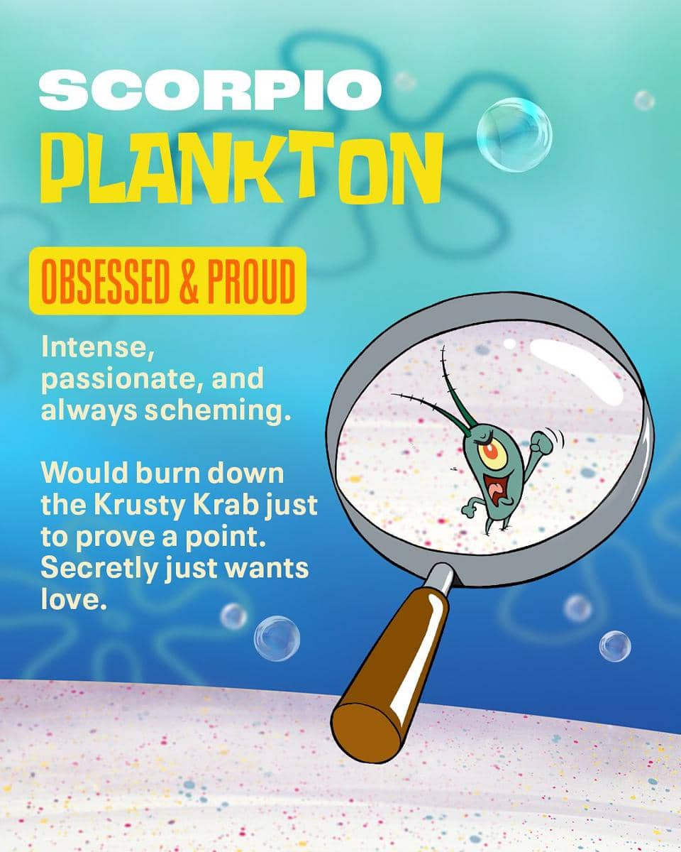 zodiak karakter spongebob