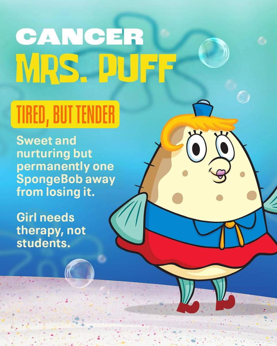 zodiak karakter spongebob