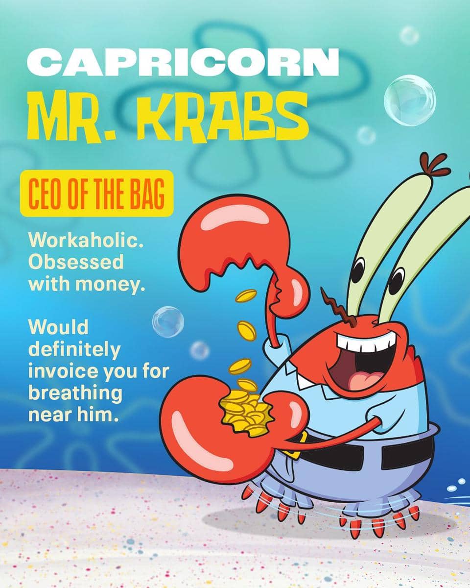 zodiak karakter spongebob