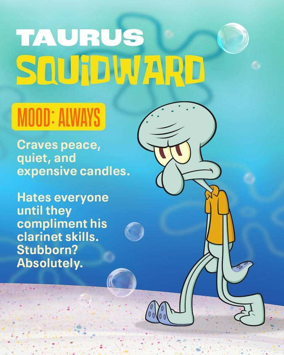 zodiak karakter spongebob