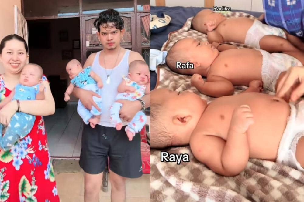 Kisah Haru Ibu Dikaruniai Kembar Tiga setelah 13 Tahun Menanti