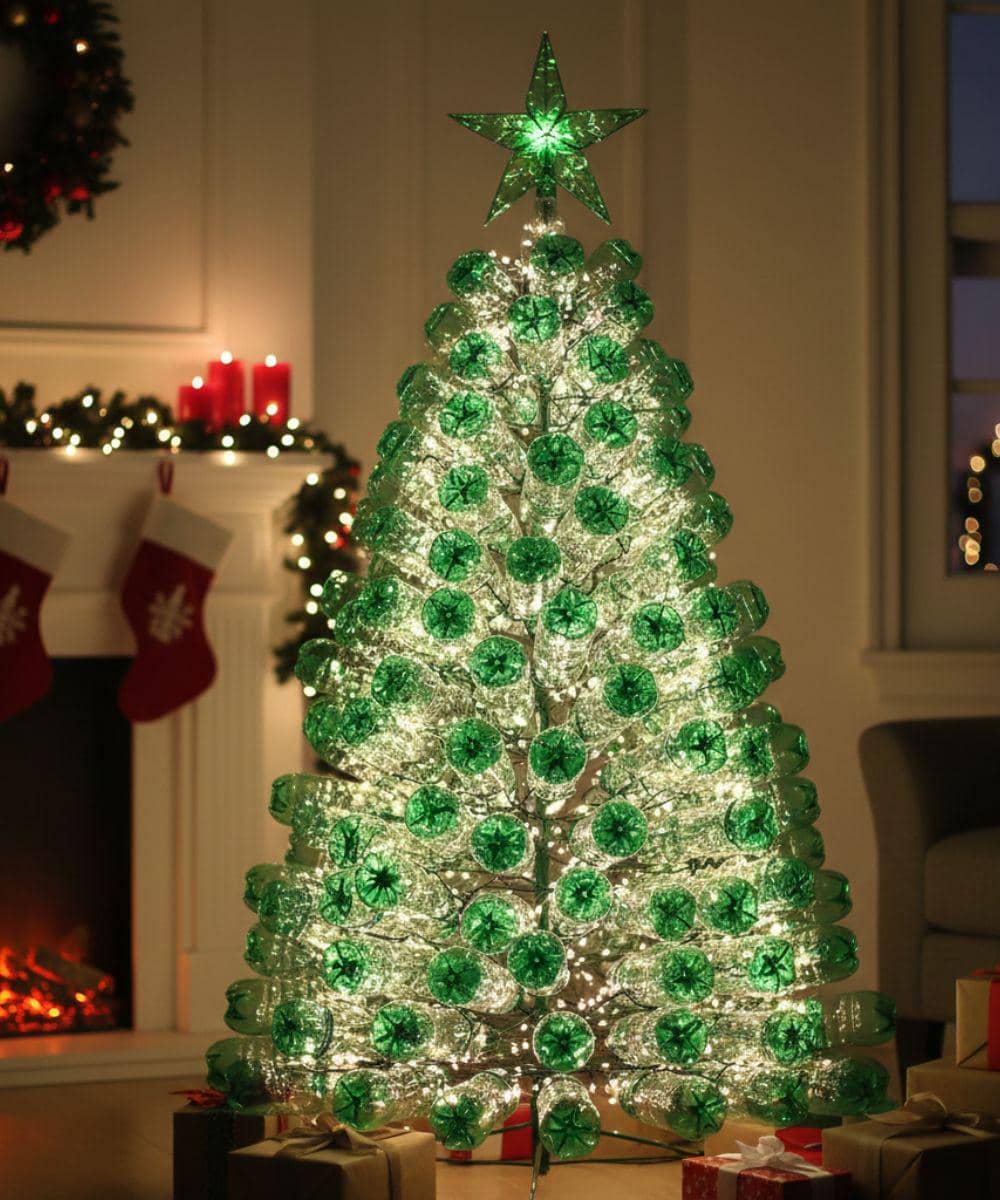 7 Ide Pohon Natal dari Barang Bekas 5