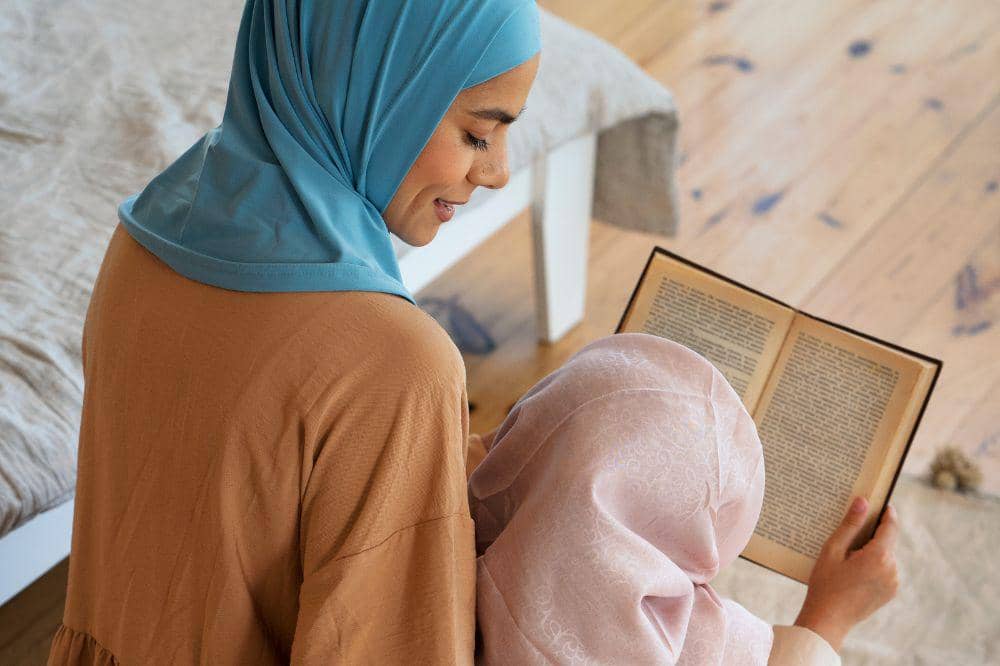 anak dan orang tua engaji