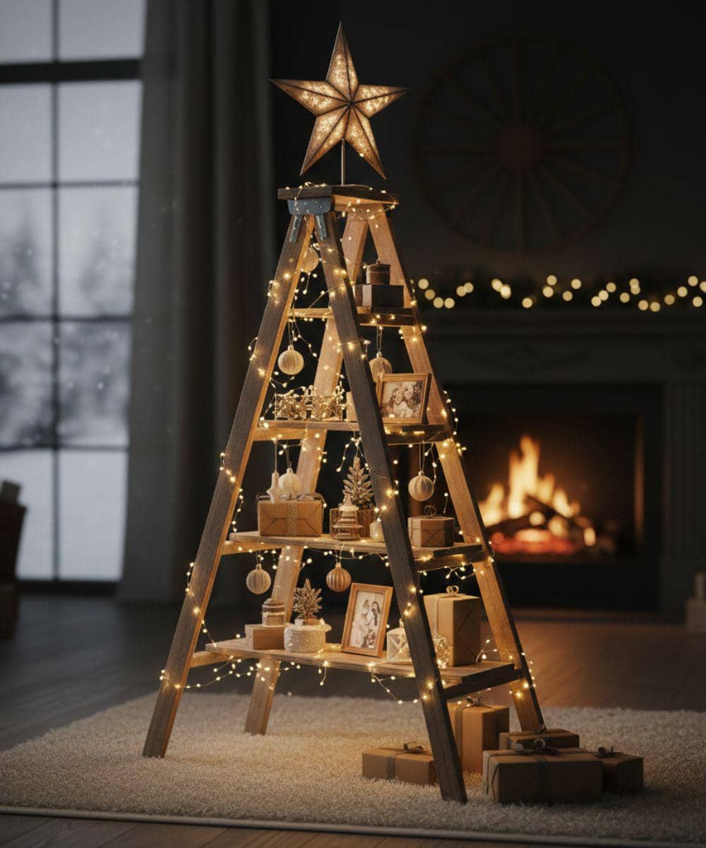 7 Ide Pohon Natal dari Barang Bekas 6