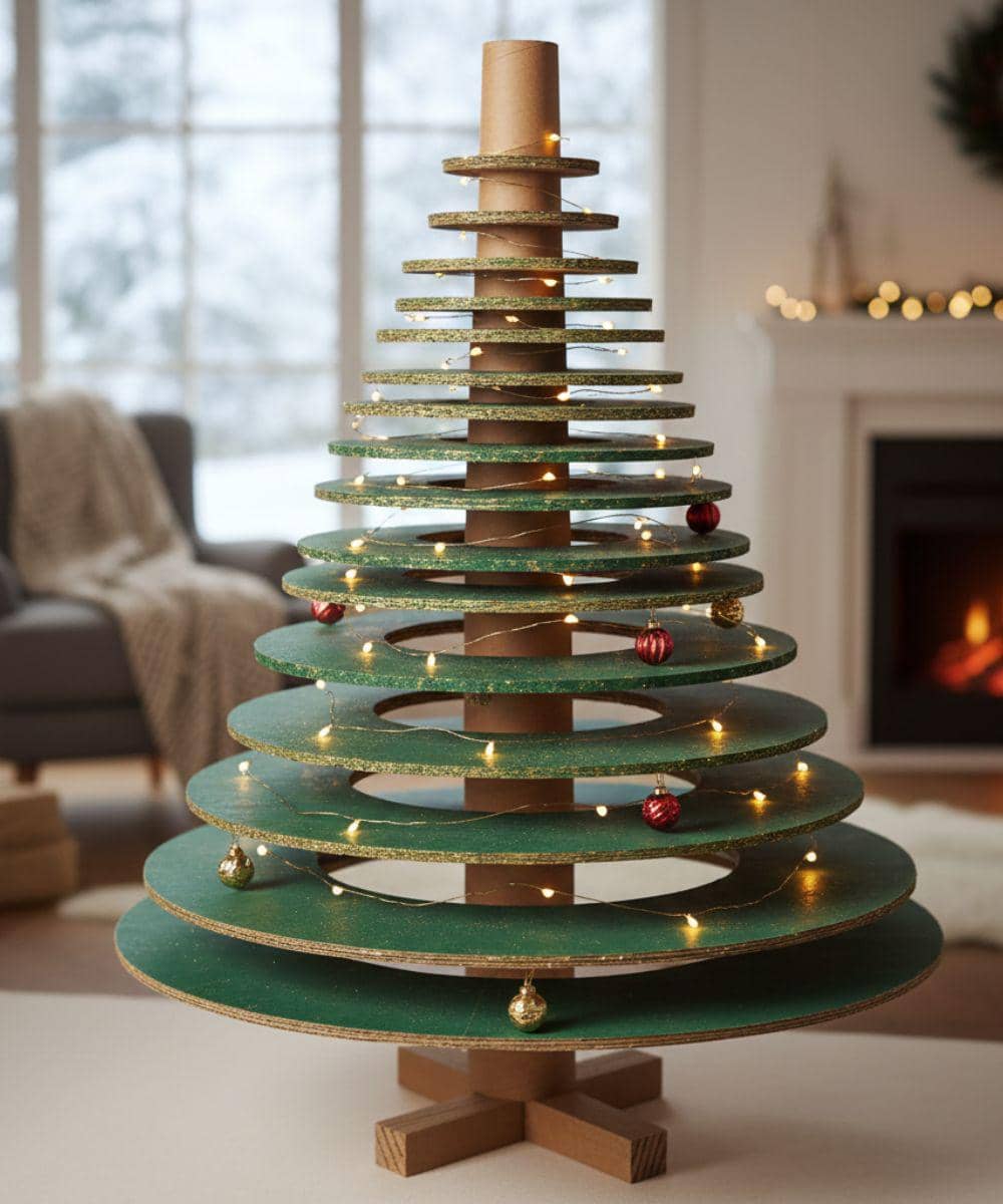 7 Ide Pohon Natal dari Barang Bekas 2