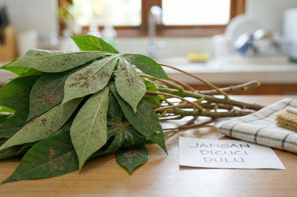 Cara Menyimpan Daun Singkong