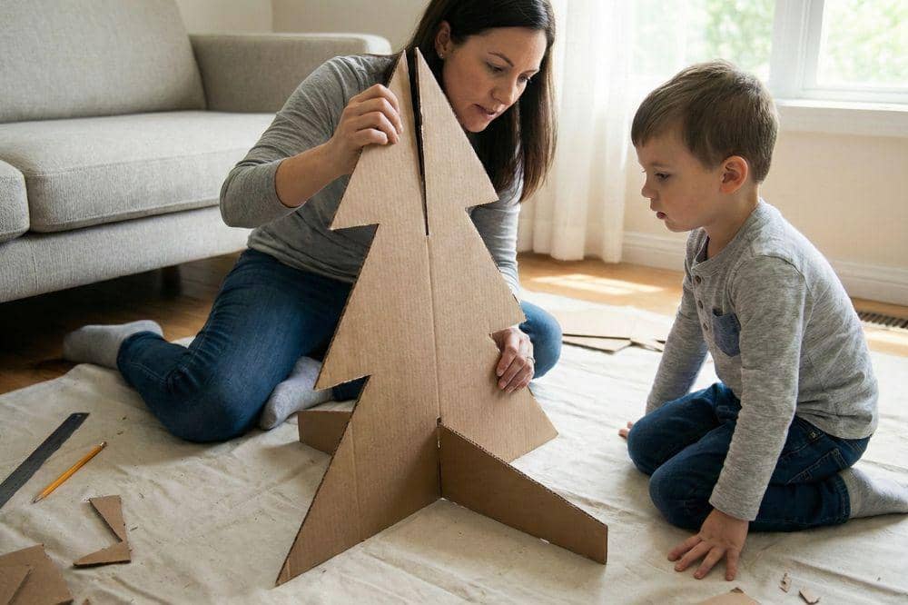 Cara Membuat Pohon Natal dari Kardus