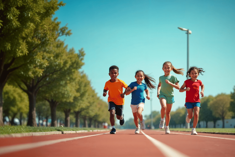 anak-anak sedang berlari