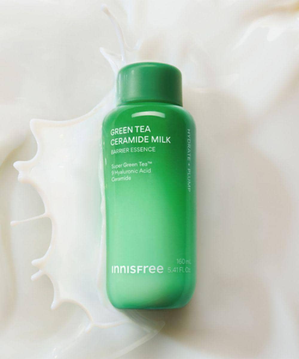 innisfree green tea ceramide milk essence