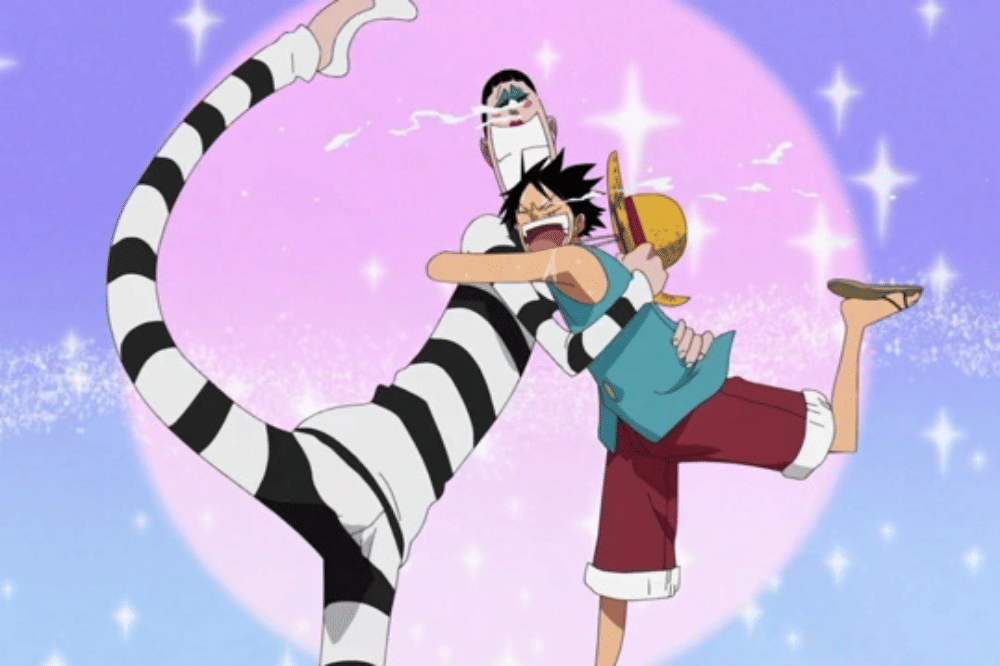 Luffy dan Bon Clay (Bentham) di One Piece