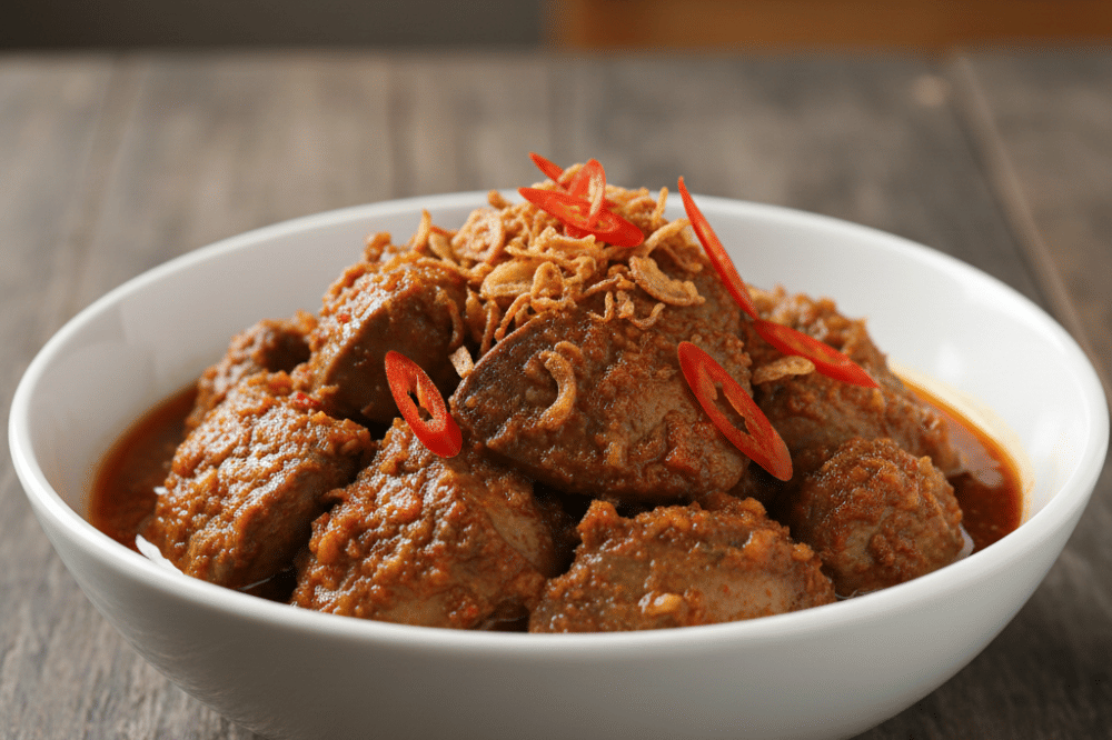 Ati ayam dengan bumbu khas indonesia