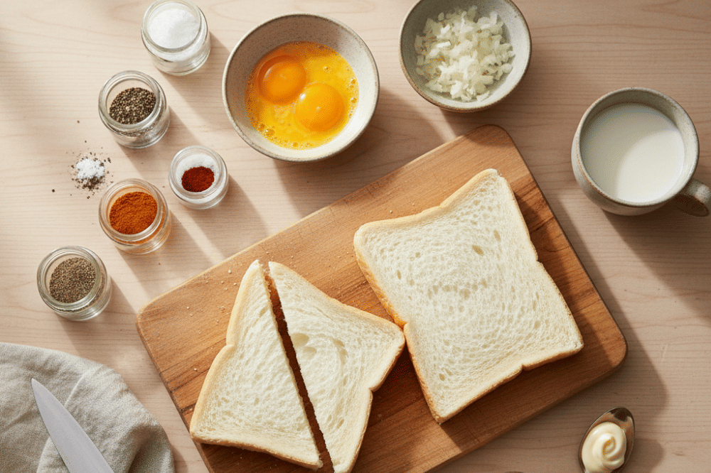 Bahan-bahan egg sando