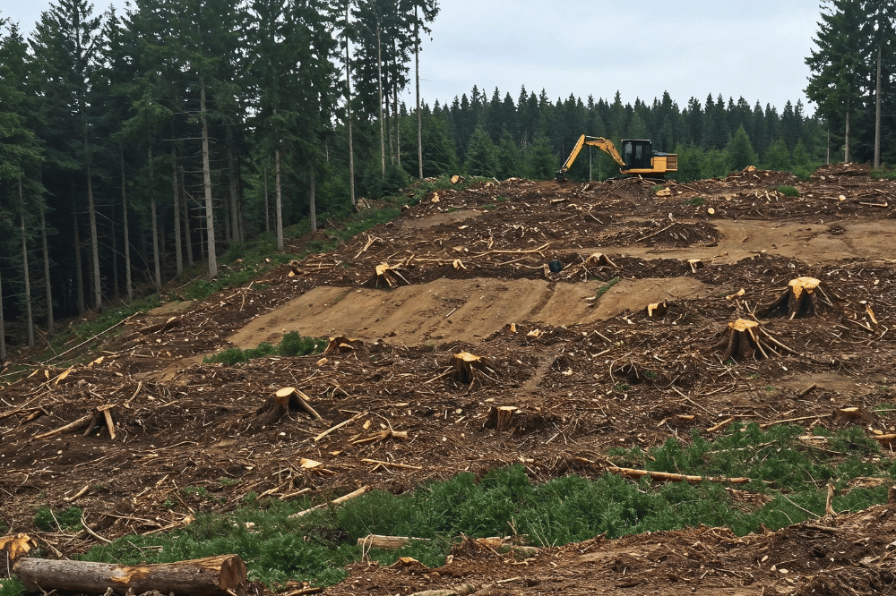 Hutan yang terkena deforestasi