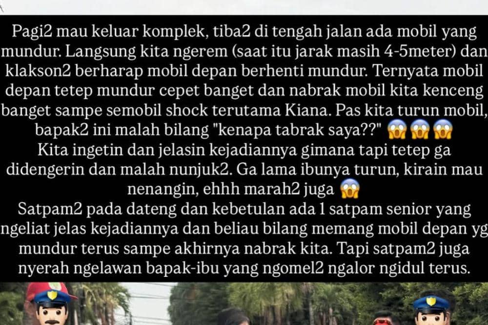 Mobil Ken dan Grat Mengalami Tabrakan, Pelaku Tolak Tanggung Jawab