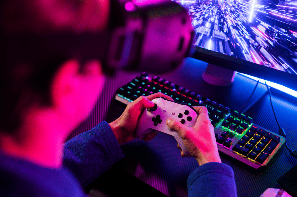 Ilustrasi bermain game online