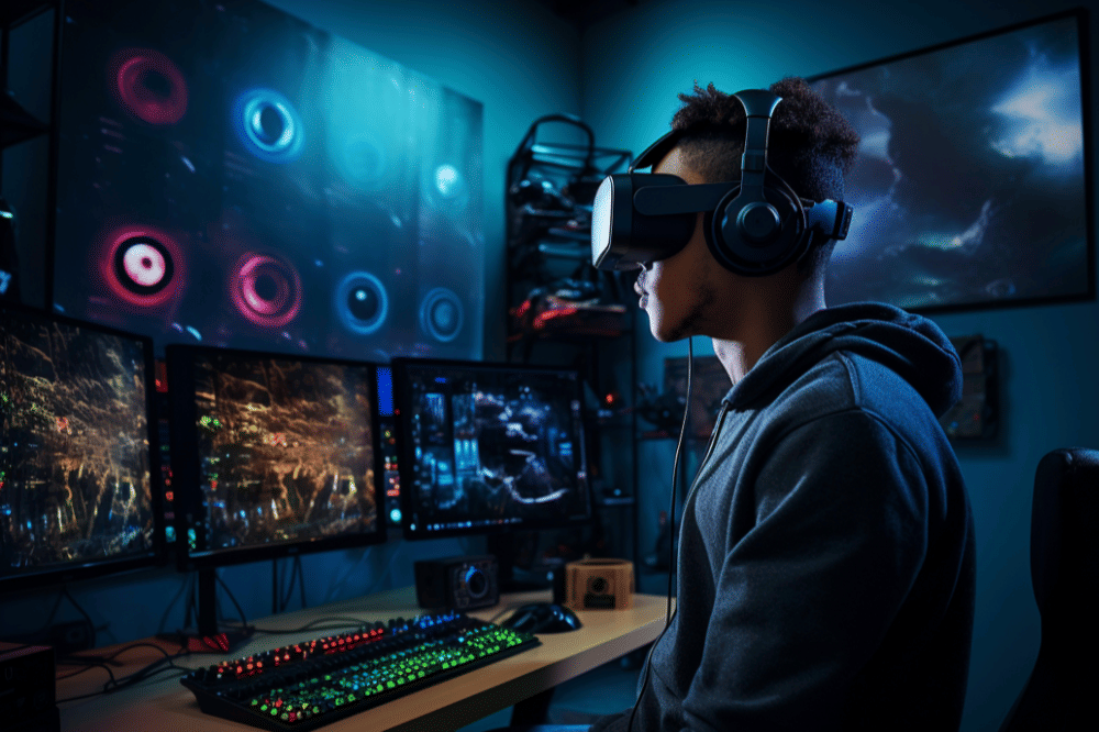 Ilustrasi bermain game online