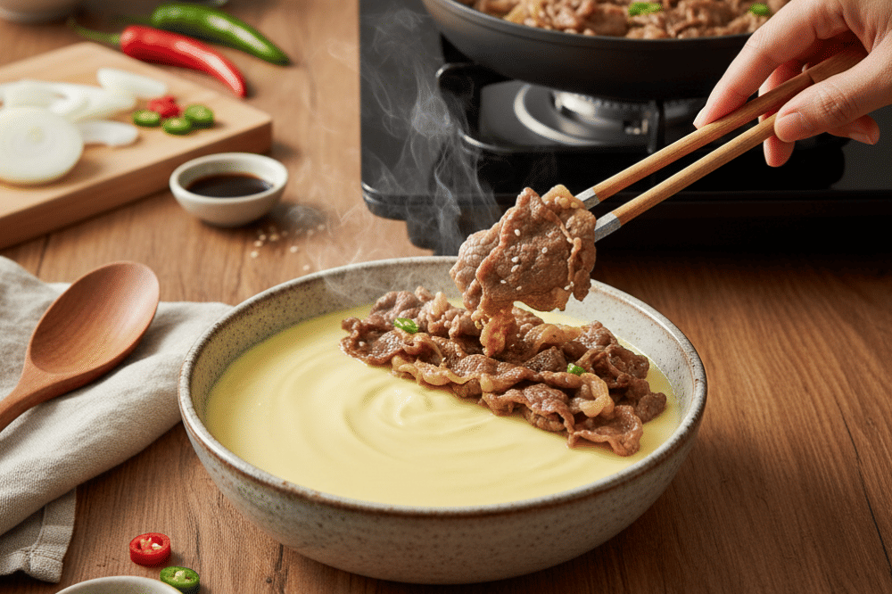 Cara membuat Protein super bowl dengan daging sapi dan telur