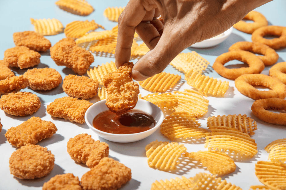 Makanan nugget ayam kentang